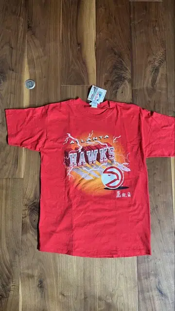 90년대 애틀랜타 호크스 GTS NBA 티셔츠 데드스탁