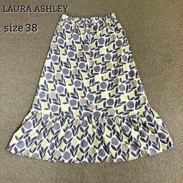 LAURA ASHLEY 코튼 100% 꽃무늬 롱 스커트 38 사이즈