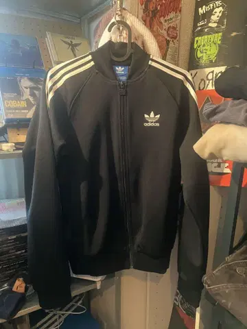 아디다스 블랙 저지 트랙 탑 자켓
