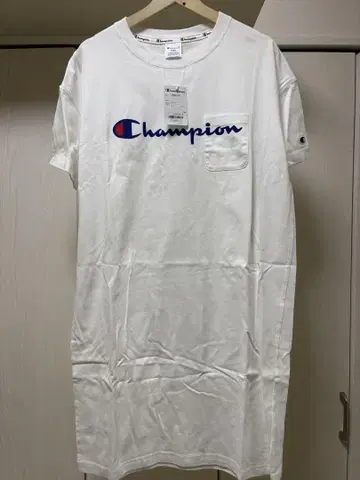 챔피온 CWSP30C 화이트 티셔츠 원피스