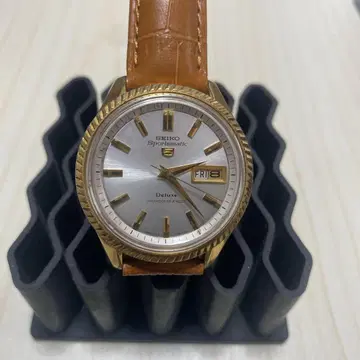 Seiko Deluxe 자동 감기 손목시계 골드 케이스