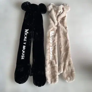 디즈니 * 미키 머플러 색상 2종 세트 (팬 캡, 장갑, 모자) 커플
