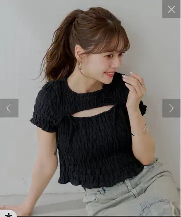 Chico 프론트 리본 볼레로 디자인 T