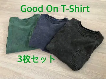Good On 헤비 웨이트 래글런 소매 숏 슬리브 T 3장 세트