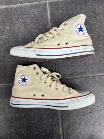 CONVERSE 하이컷 스니커즈 25.5cm 베이지 아이보리 새상품급