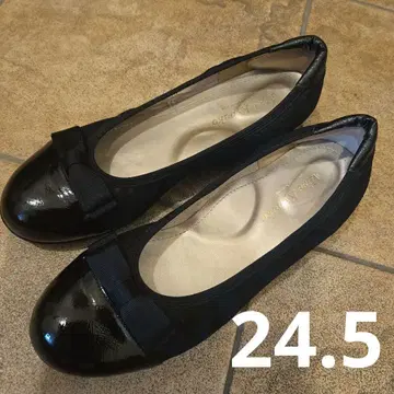 미스쿄코 블랙 리본 포함 발레 슈즈