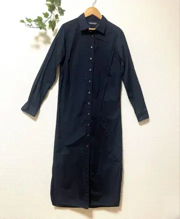 네이비 긴팔 셔츠 원피스