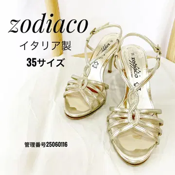 ZODIACO 골드 샌들 35 이탈리아제 고급스럽고 고급스러움