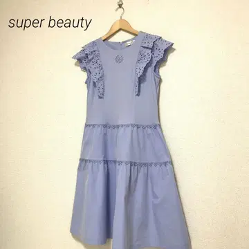 super beauty 슈퍼 뷰티 레이스 소매 비쥬 원피스