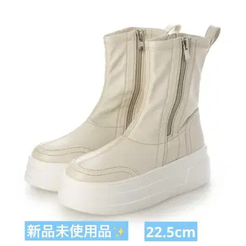 새상품 YOSUKE 통굽 숏부츠 (아이보리) 22.5cm