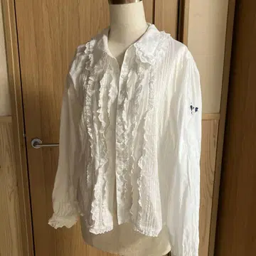 핑크하우스 레이스 블라우스 화이트