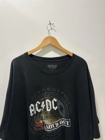 미국 구매] ACDC 밴딩 티셔츠 back in black 투어 티셔츠