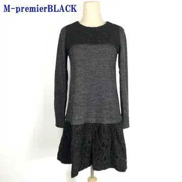엠프리미어 블랙 레이스 절개 도킹 원피스 그레이 계열 34 C8589