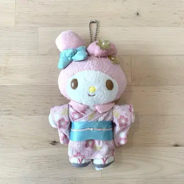 마이멜로디 마스코트 키링 인형 사쿠라 기모노