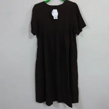 택 포함 새상품 브라운 반팔 원피스 LL