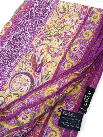 ETRO 실크 울 스카프 보라색