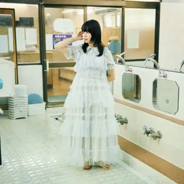 쿠티르와 레트로 kutir 티어드 프릴 튤 원피스 블루