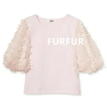 FURFUR 리본 마테리아 컷 티셔츠 반팔 티셔츠