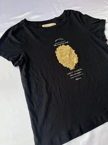 franche lippee 프랑슈리페 티셔츠 플라워 금 일본제