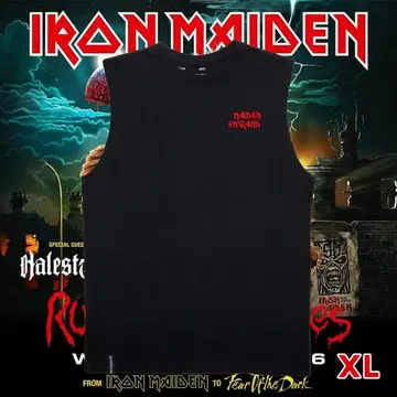 EMP 콜라보 Iron Maiden 밴딩 자수 탱크탑 (XL 사이즈)