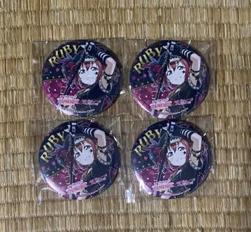 러브 라이브 선샤인 Aqours 쿠로사와 루비 펑크 록 캔뱃지 4종