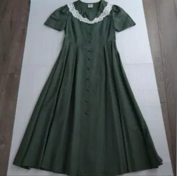 Laura Ashley 세일러 레이스 카라 원피스 빈티지