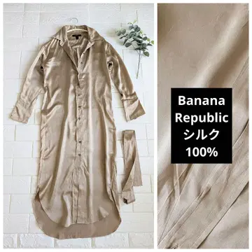 BANANA REPUBLIC 실크 100% 셔츠 원피스 XS