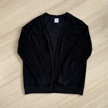 ZARA 자라 가디건 버튼리스 블랙 M