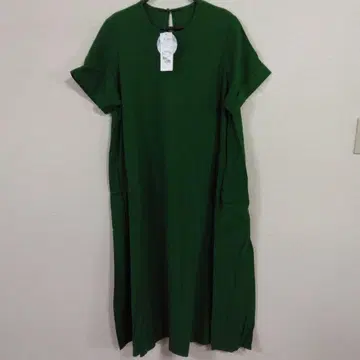 택 포함 새상품 그린 반팔 원피스 XL 사이즈