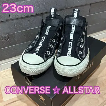 CONVERSE ALL STAR 끈이 없는 디자인 블랙 23cm