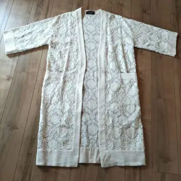 유나이티드 도쿄 Embroidery 레이스 롱 가디건