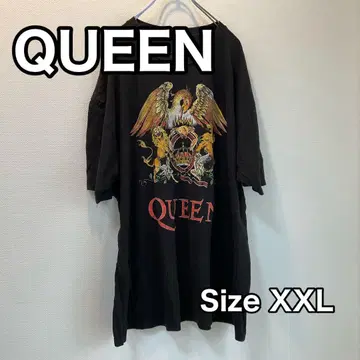 QUEEN 그래픽 프린트 티셔츠 XXL 블랙 검정 밴딩 티셔츠