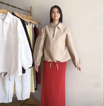 시루무린 하프 지퍼 풀오버 셔츠 searoomlynn