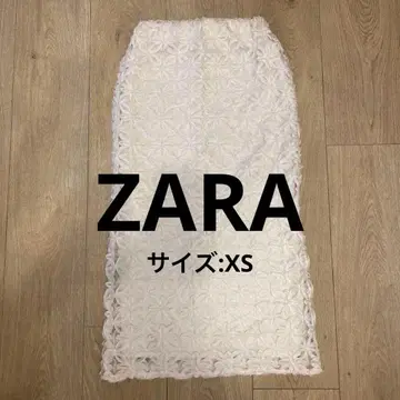 자라 꽃무늬 구조 미디 스커트 XS