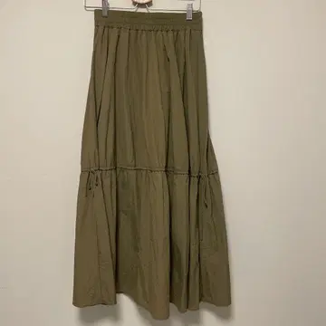 그레일 GRL 카키 드로스트 롱 스커트