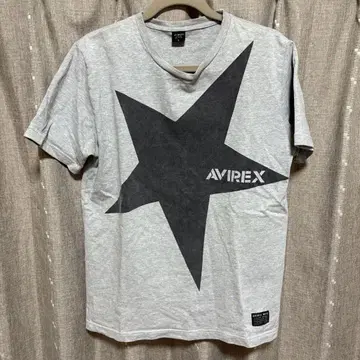 y060812 아비렉스 티셔츠 그레이 별 L