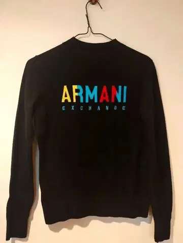 ARMANI Exchange/로고 상의/블랙