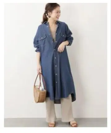 저널 스탠다드 relume 데님 셔츠 원피스