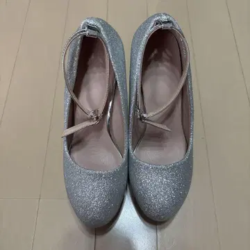 실버 글리터 브라이덜 신발