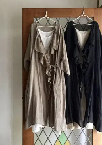 세일! 네스트로브 린넨 와시 프릴 카슈쿨 원피스 nest robe