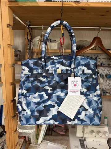 미사용 새상품 택 포함 SAVE MY BAG 블루 카모