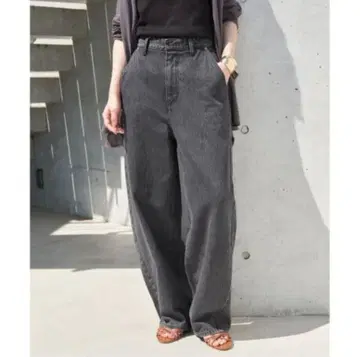 슬로브 이에나 와이드 커브 팬츠 커브 데님