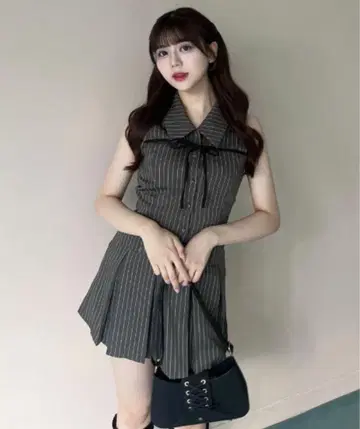 OLIVE des OLIVE 슬리브리스 셔츠 미니 원피스