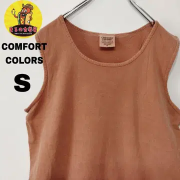usa 구제 의류 COMFORTCOLORS 탱크탑 S 브라운