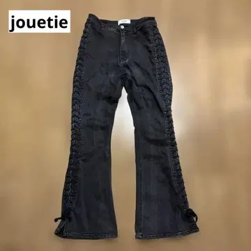 jouetie 슬림 레이스업 플레어 데님 y2k acubi 갸루