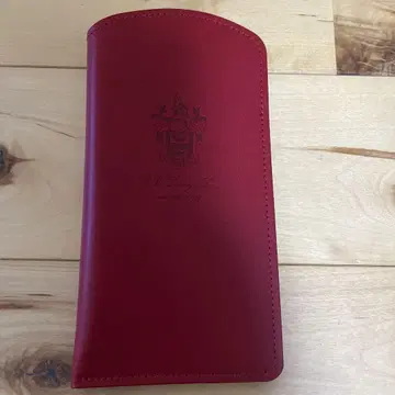 C.W. Dixey & Son 가죽 안경 케이스 빨간색