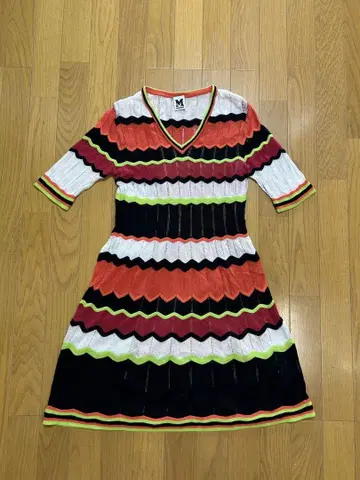 MISSONI 니트 플레어 원피스 반소매