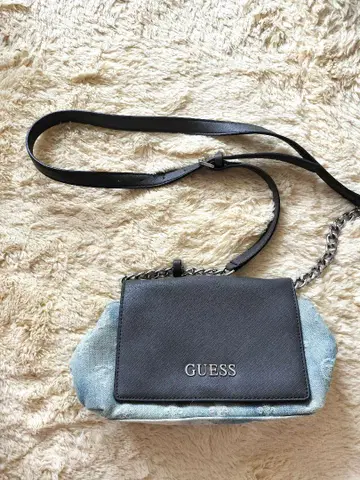 GUESS 숄더백 그레이/데님