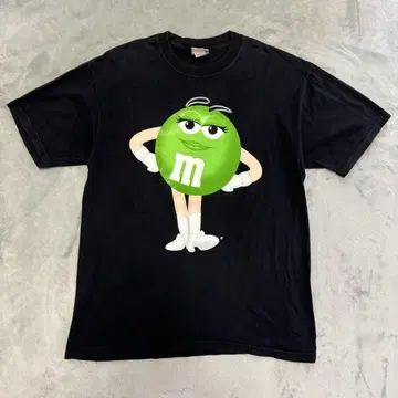 90s M&M'S 초콜릿 기업 티셔츠 USA제 블랙