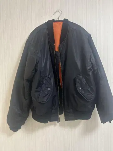 MA-1 플라이트 자켓 블랙 오렌지